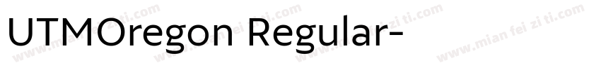 UTMOregon Regular字体转换